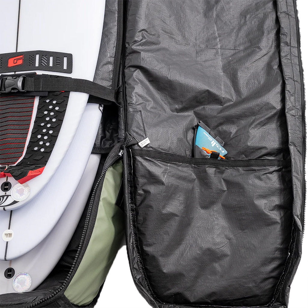 FCS | 6'7" GO-Light Travel 3 Shortboard / Fish Wheelie Triple Surfboard Cover